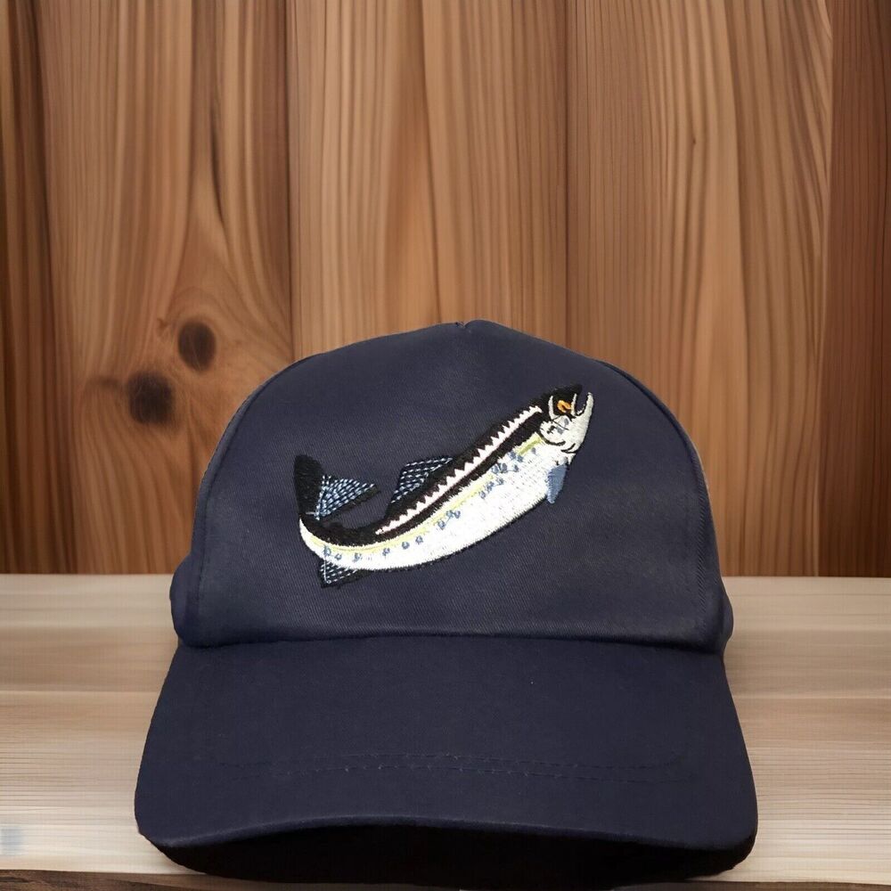 Dan Dee Mackerel Fish Blue Adult Baseball Cap Hat Mens Fishing Outdoors Trout